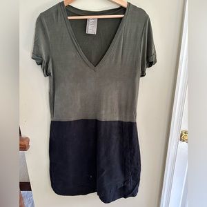 Anthropologie small green and black dress